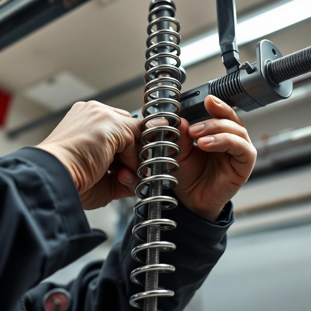 Professional garage door spring repair service showing quality workmanship