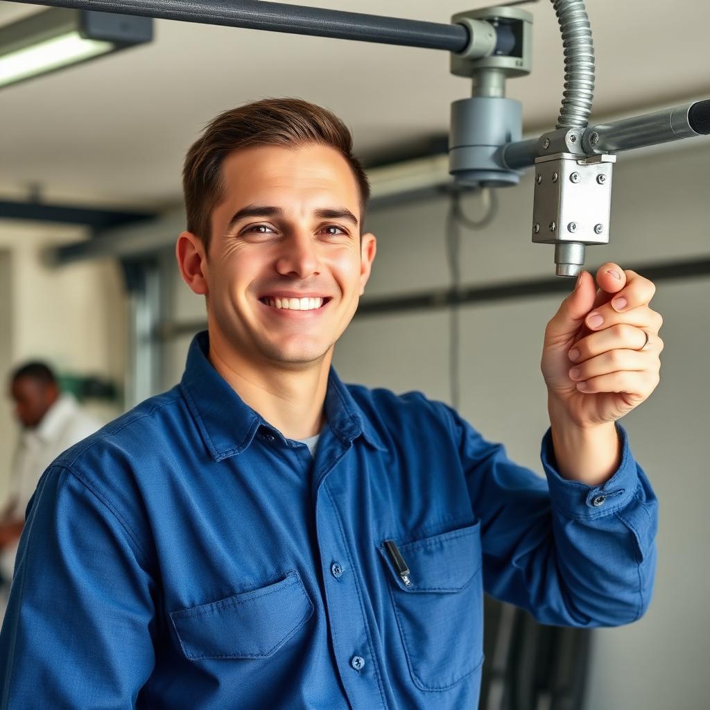 Professional Garage Door Olalla technician inspecting garage door mechanism